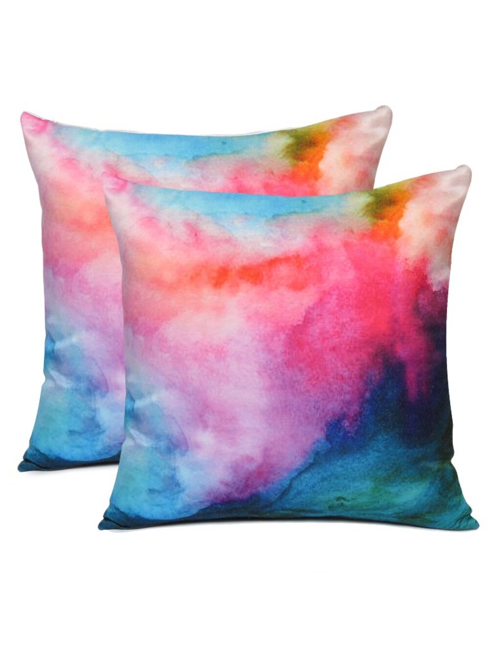 Oussum Multicolor Luxury Cotton Decorative Cushion Cover 2 Piece Pillow Case
